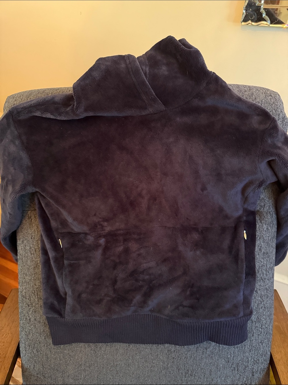 Athleta Plush Funnel Neck Sweater Jacket - Navy Blue